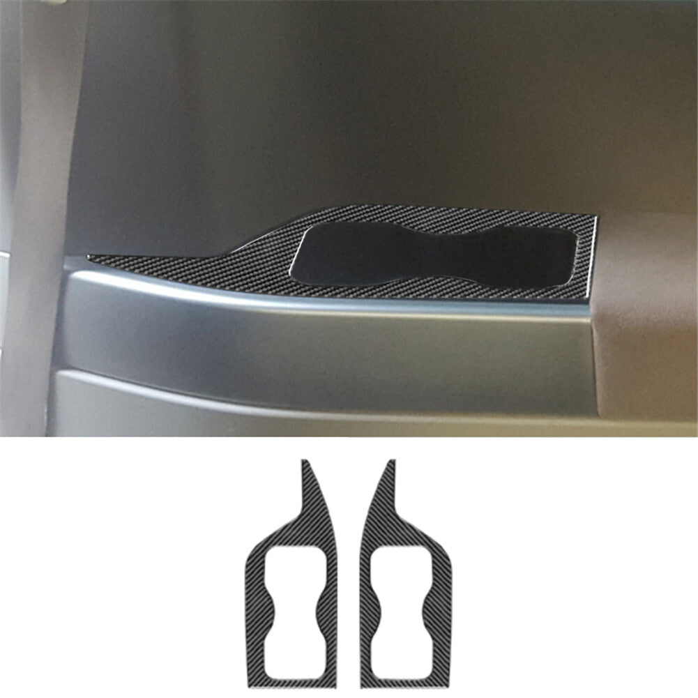 2Pcs Door Storage Slot Trim Cover Decor Carbon Fiber for Nissan Quest 2004-2006