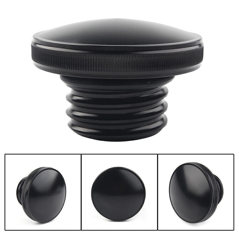 Gas Cap Fuel Tank Right-hand Thread Smooth Fit for Harley Sportster Dyna Softail Blk