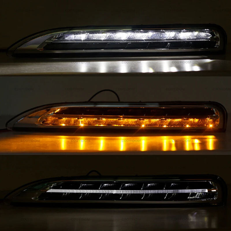 Left side: Applicable to for Porsche for Cayenne 2011-2014 front bumper daytime running lights (LED DRLs)