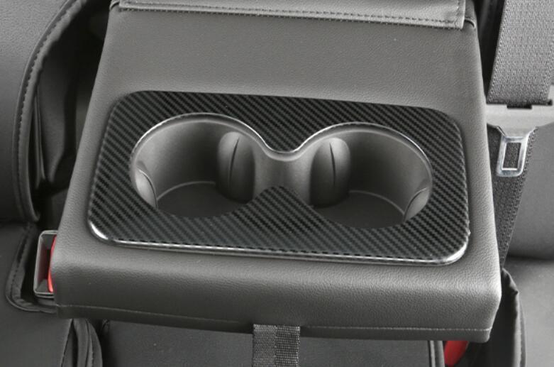 Refit Steel Carbon Fiber Water Cup Panel Cover Trim for Chevrolet Blazer 2019-22