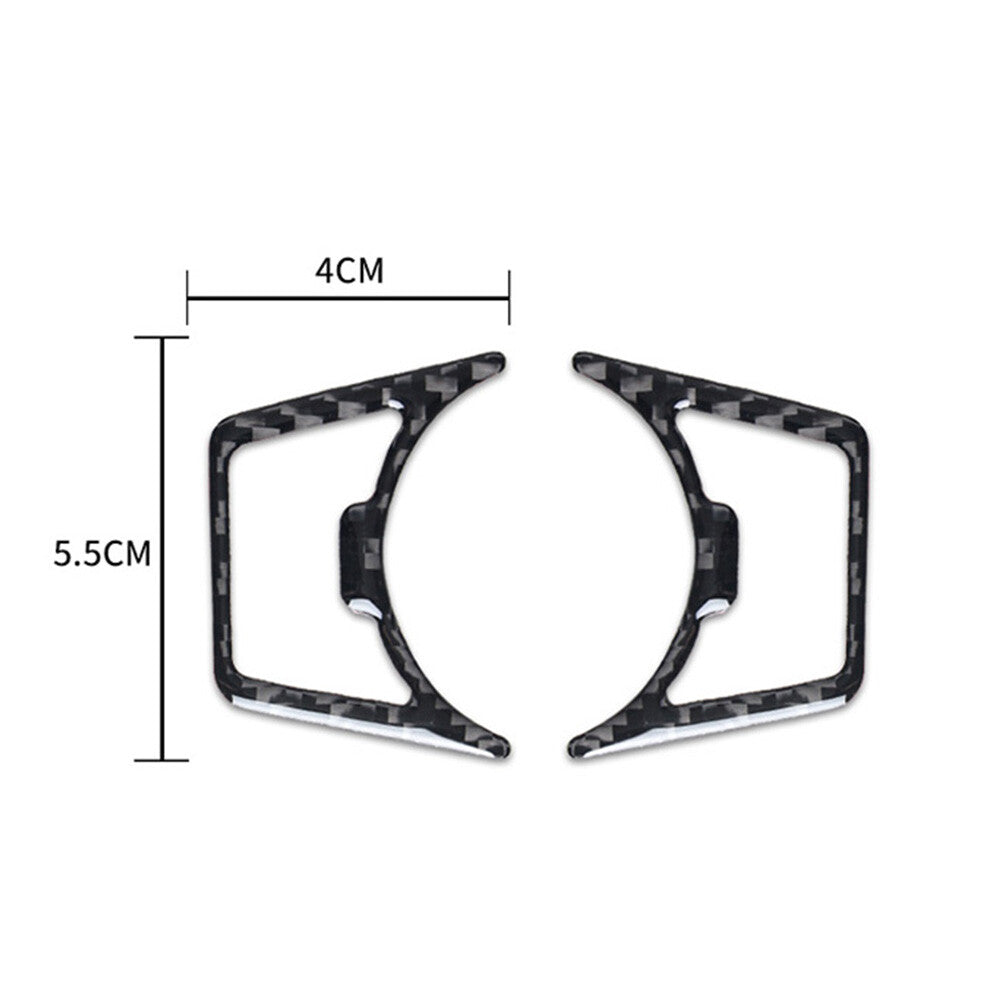 Carbon fiber headlight switch button cover trim for Ford F-150 2015 - 2020