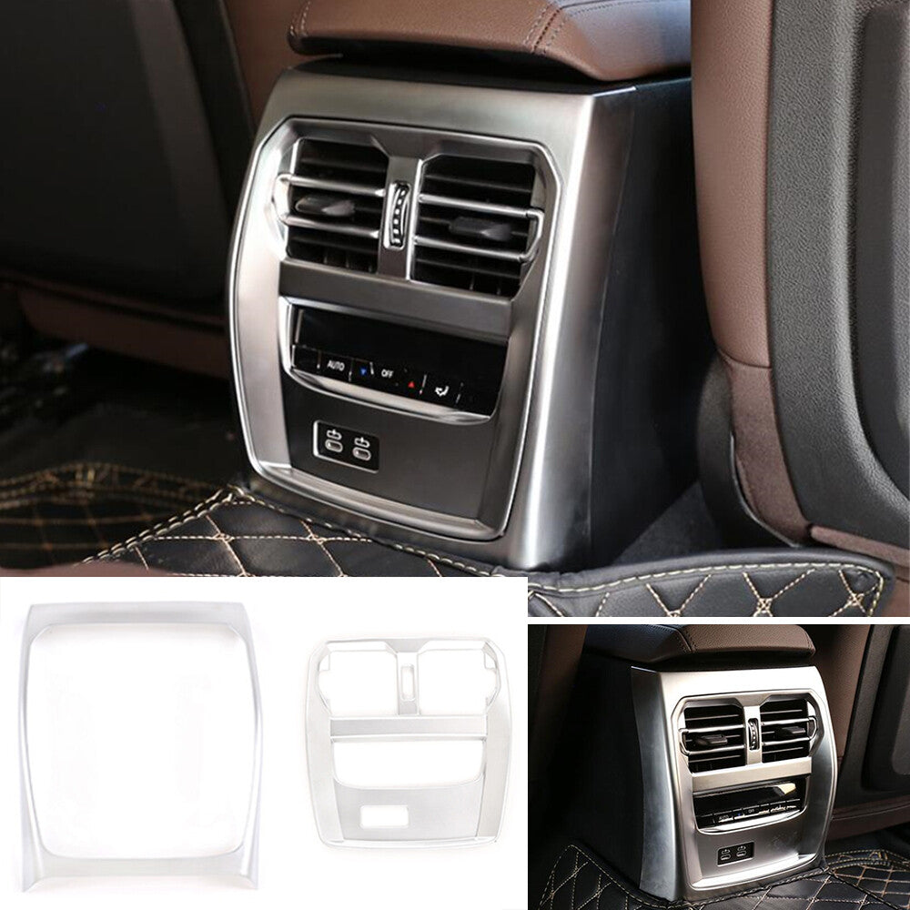 for BMW 3 Series G20 G28 2020-22 Rear Air Outlet Vent Panel Trim ABS Silver 2PCS
