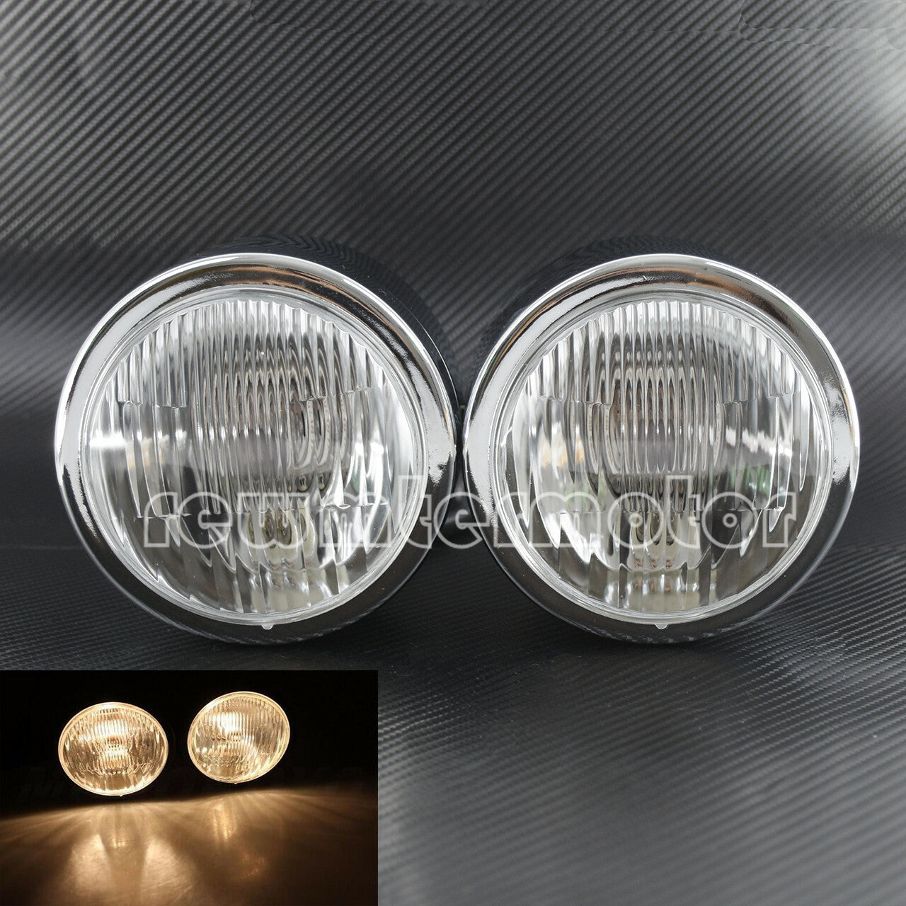 Chrome Twin Dual Headlight Double Lamp Fit for Harley FXSTSB Softail for Kawasaki