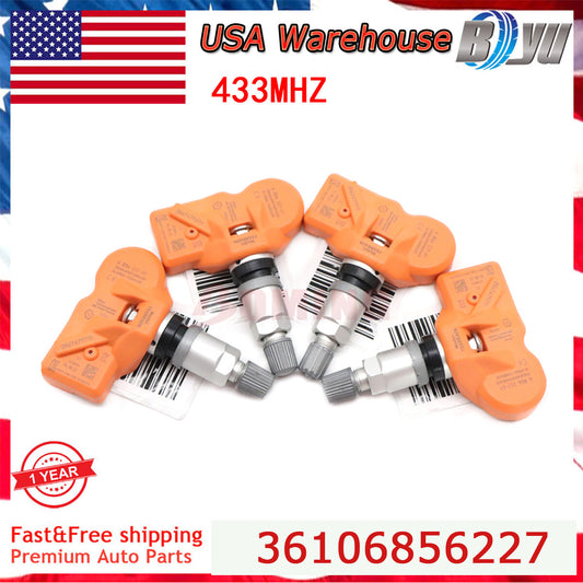 36106856227 TPMS 4pcs TIRE PRESSURE SENSOR 433MHz for MINI Cooper for BMW X3 X5 Z4