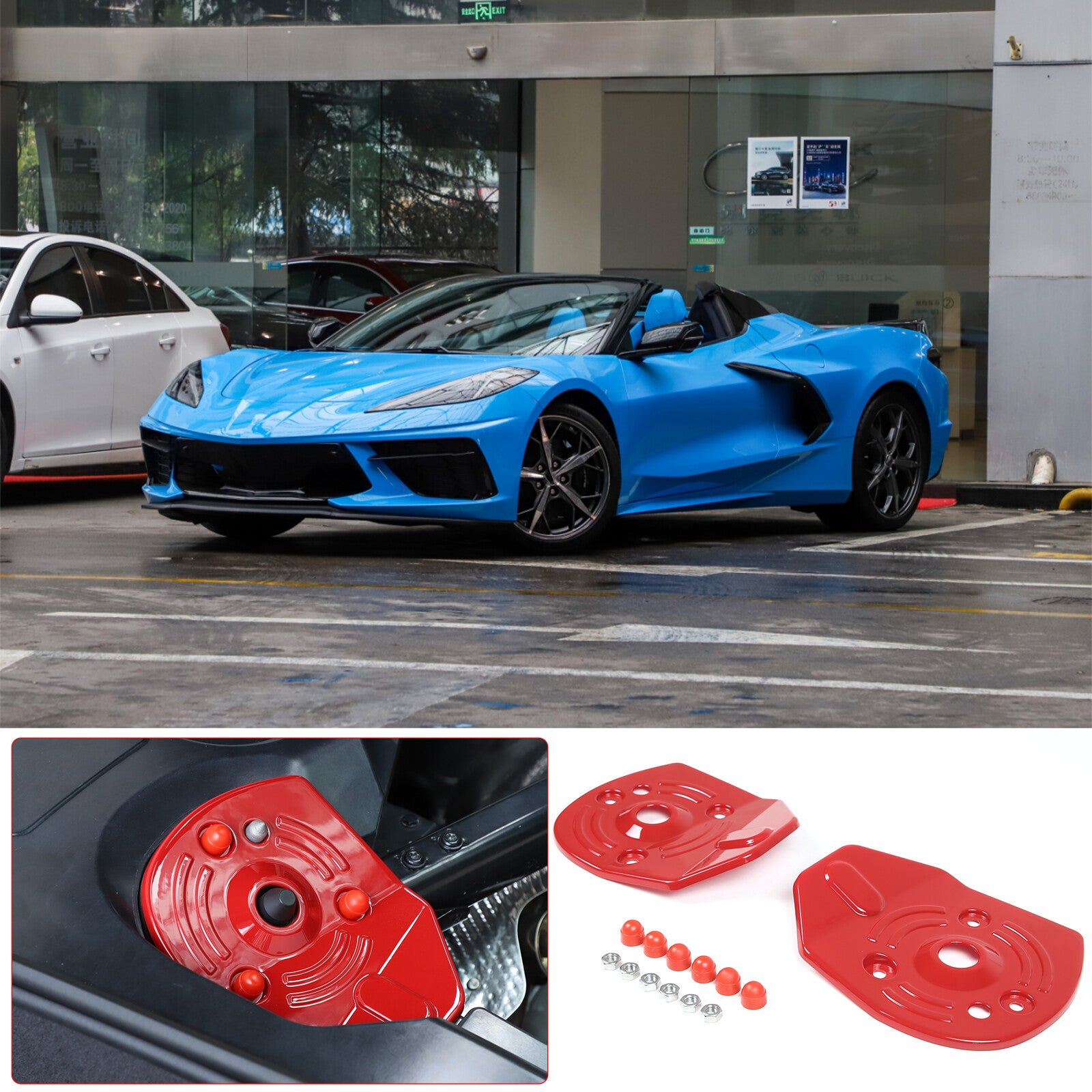 Carbon fiber center console gear panel frame sticker for Honda Pilot 2015 - 2019