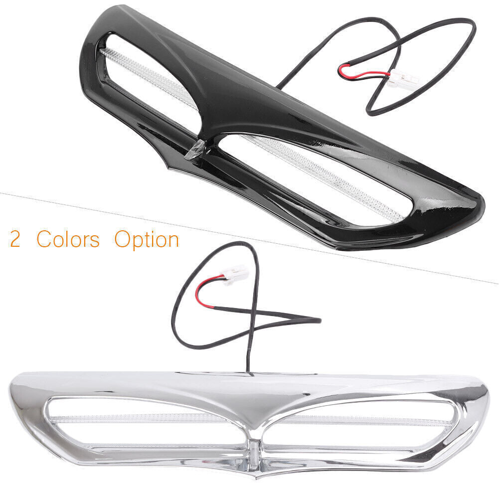 for Harley 14-UP FLHX FLHTCU ABS Motorcycle Batwing Fairing Vent Trim LED Light