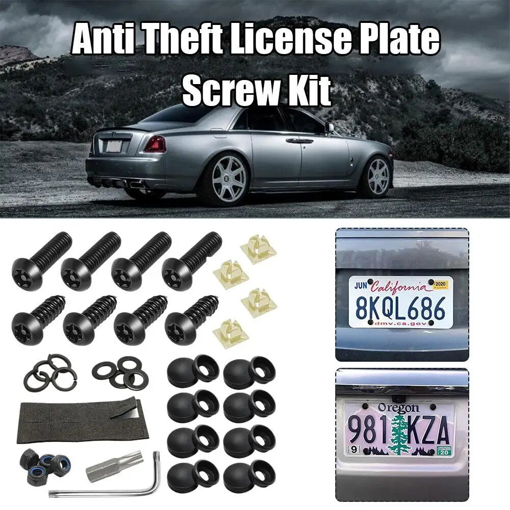48pcs Anti Theft Stainless Steel License Plate Screws Car Security Accessories
