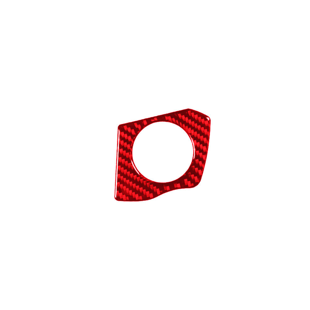 Red Carbon Fiber Engine Start Key Hole Frame Trim Cover for Jeep Liberty 2008-12