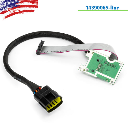 Display plug connector 14390065 for Volvo EC160, EC210, EC240, and EC360 display panels.