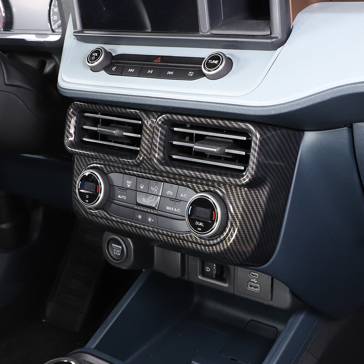 Driver's for seat interior handbrake storage tray trim for Ford Ranger 2015-21