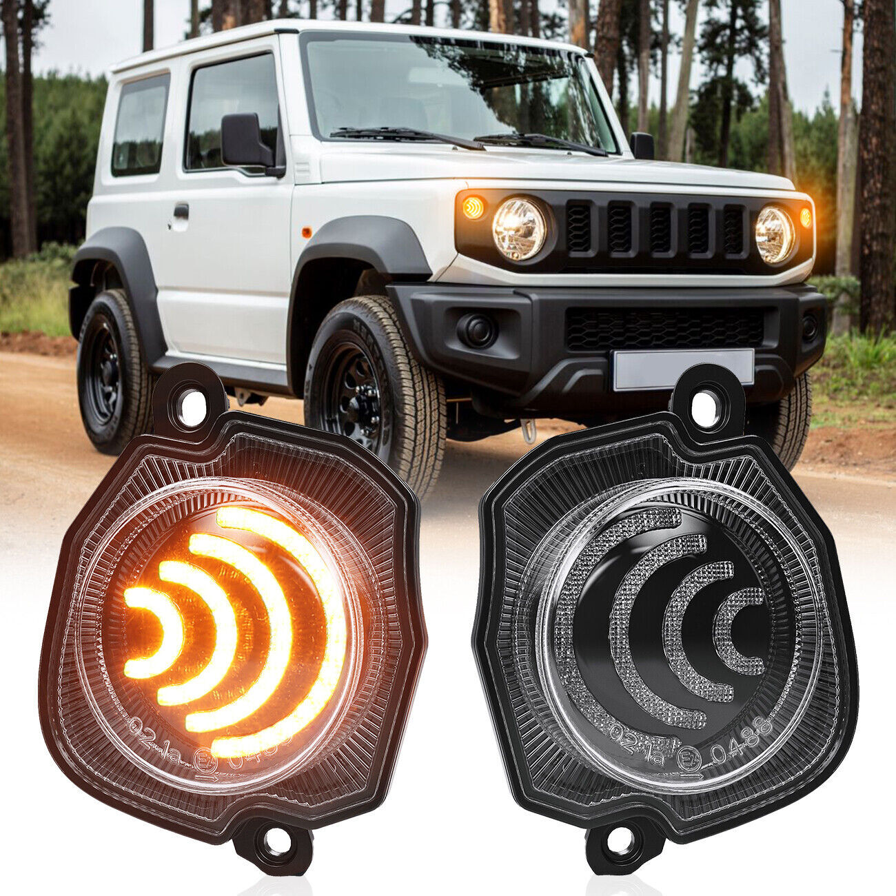 Pair LED Turn Signal Lights Fog Lamps Indicator for Suzuki for Jimny 2018 2019 2020