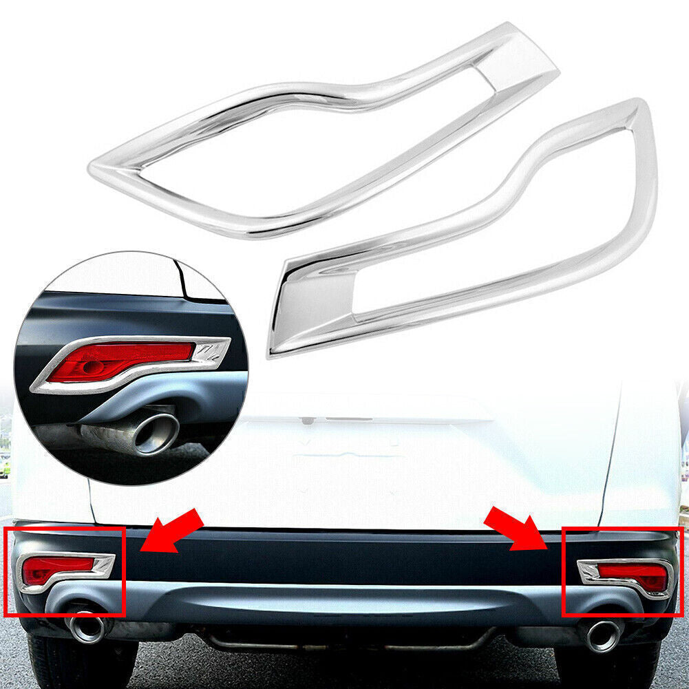 Trim Rear Bumper Reflector Cover Trim for Honda CRV 2017 2018 2019 CR-V Chrome