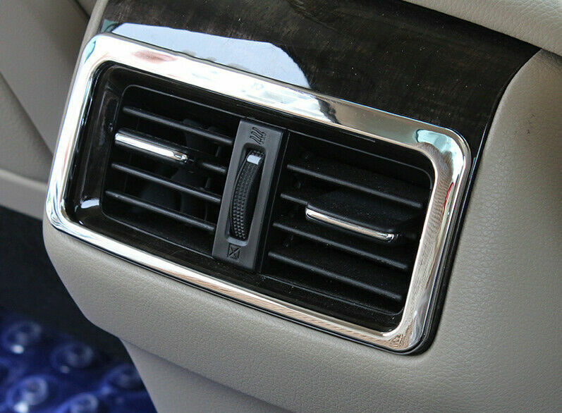 Rear Air Outlet Vent Frame Trim 1 for Honda Accord 9th 2014-2017 Chrome Silver