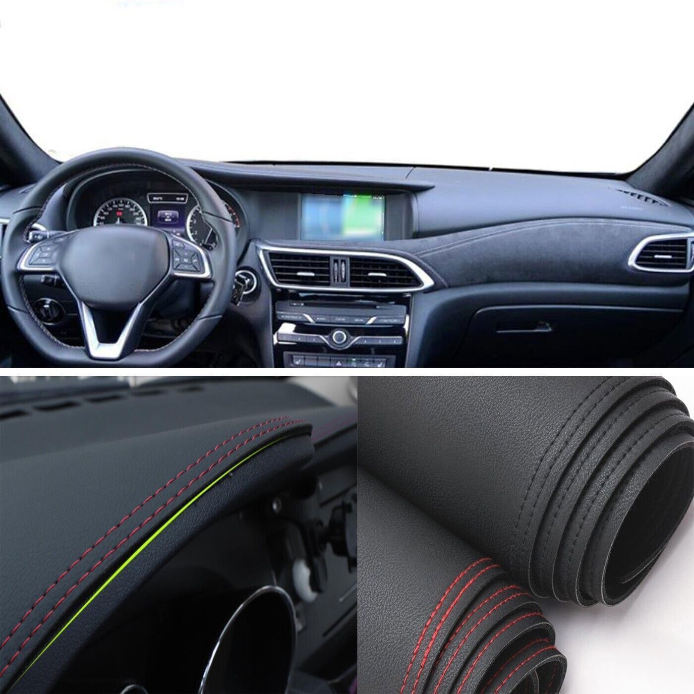 PU leather Dashboard Dash Mat Non-slip DashMat Sun Shad for Infiniti Q30 16-2023