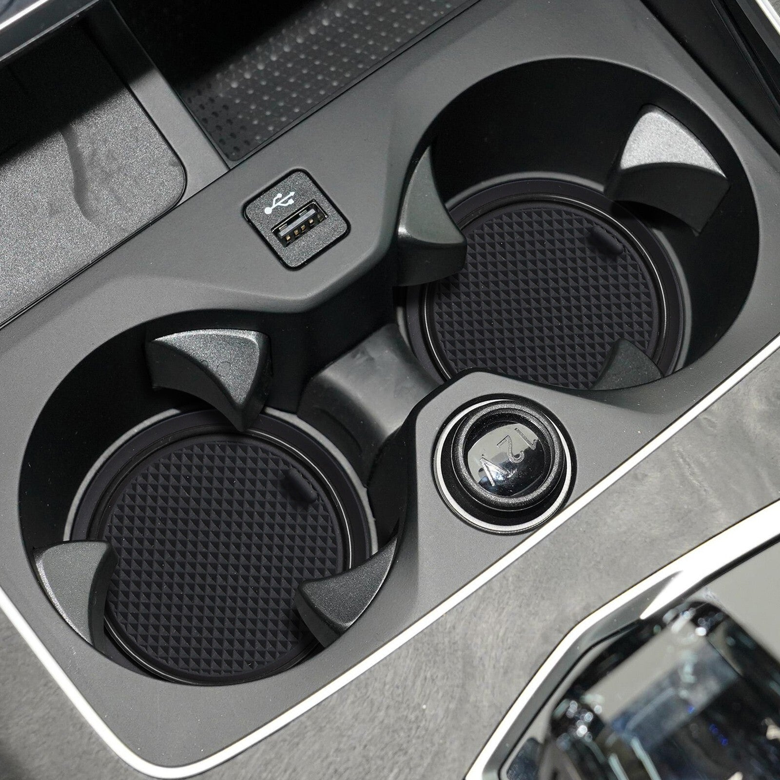 Anti-Slip Gate Slot Cup Mat for BMW X5 2019-2022 Car Pad Accessorie BLACK