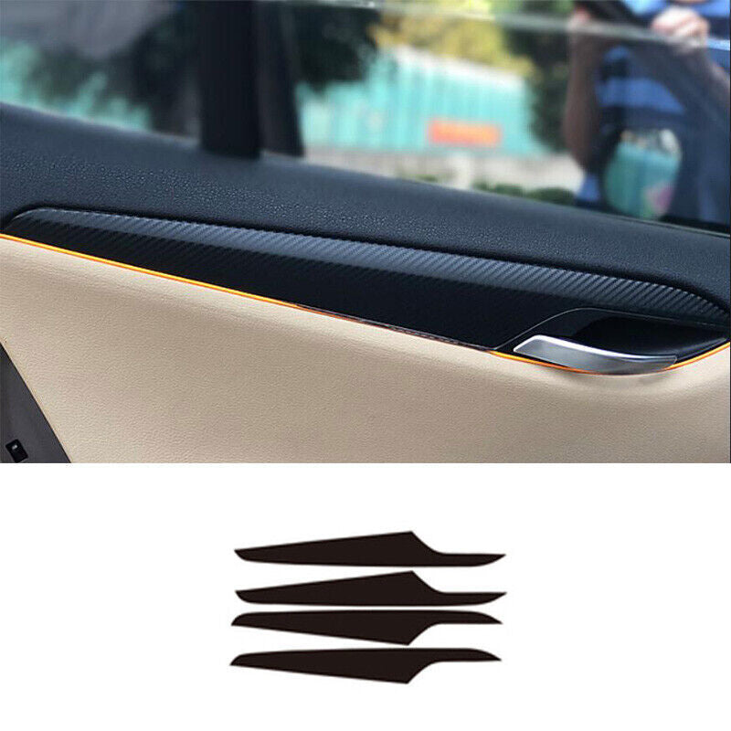 for BMW X1 E84 2013-15 Carbon Fiber Sticker Interior Door Panel Cover Trim 4PCS