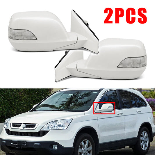 1Pair for HONDA CRV CR-V RE1 RE2 RE4 2007-2011 Rear View Mirror Assy White 5PIN