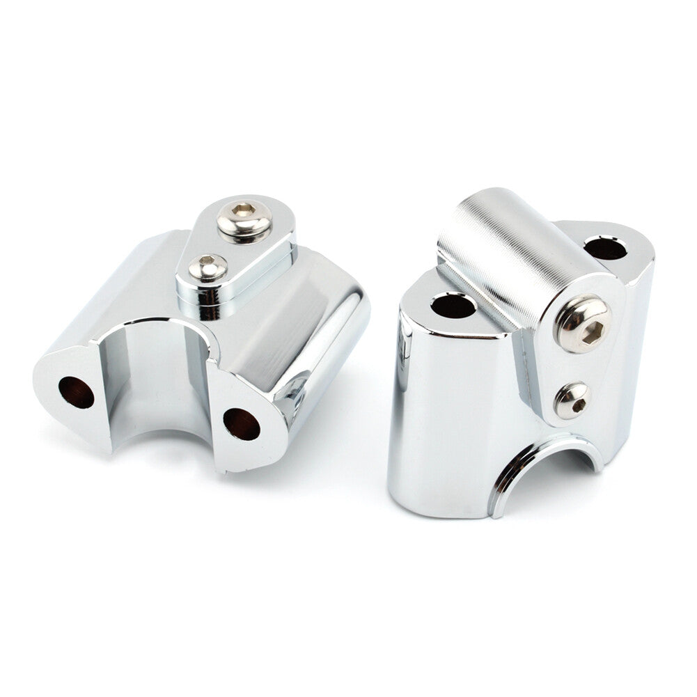 Chrome Handlebar Risers Handle Bar Lift Clamp Adapters Fit for BMW R 18/ Classic