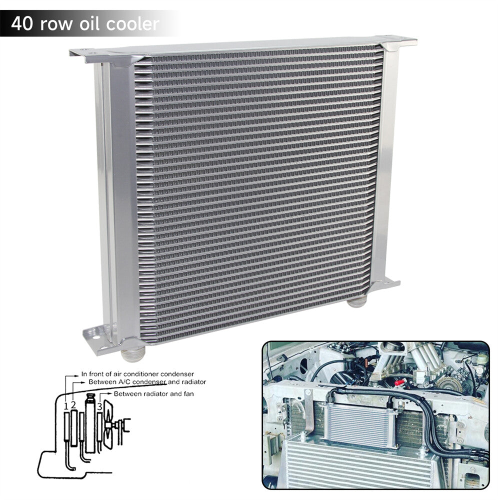 High Performance 40 Row AN10 Aluminum Engine Transmission Oil Cooler Radiator SL