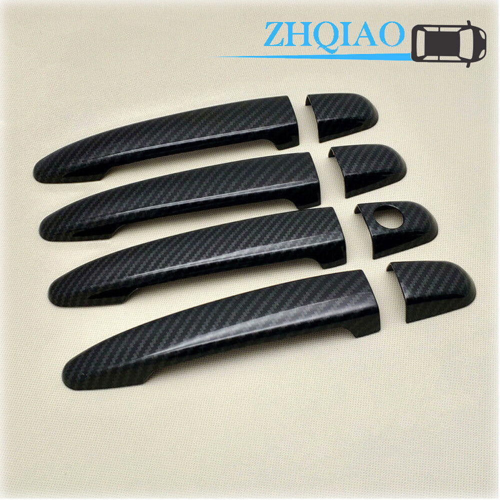 Carbon Fiber Door Handle Cover Trim Fit for Toyota for Camry for Corolla Rav4 2001-2011