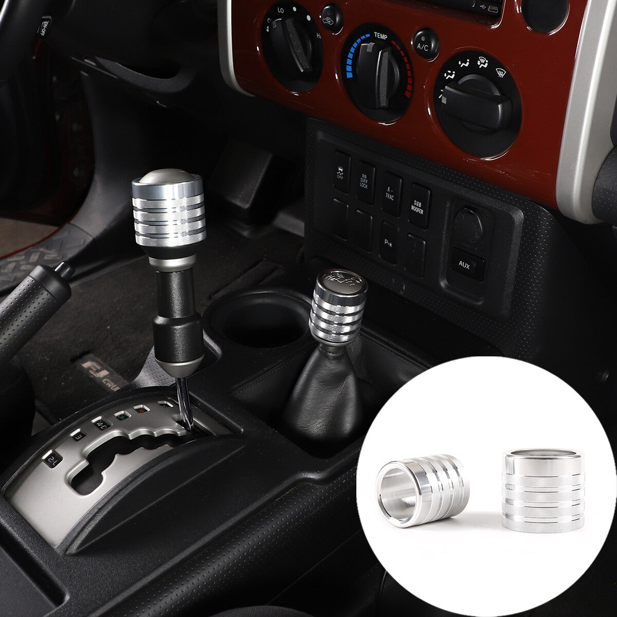 Carbon fiber interior air conditioning control button cover trim for Toyota @Tacoma 2016-22 USA