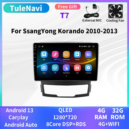 for SsangYong Korando 3 Actyon 2 2010-2013 Car Radio GPS Auto Multimedia Player