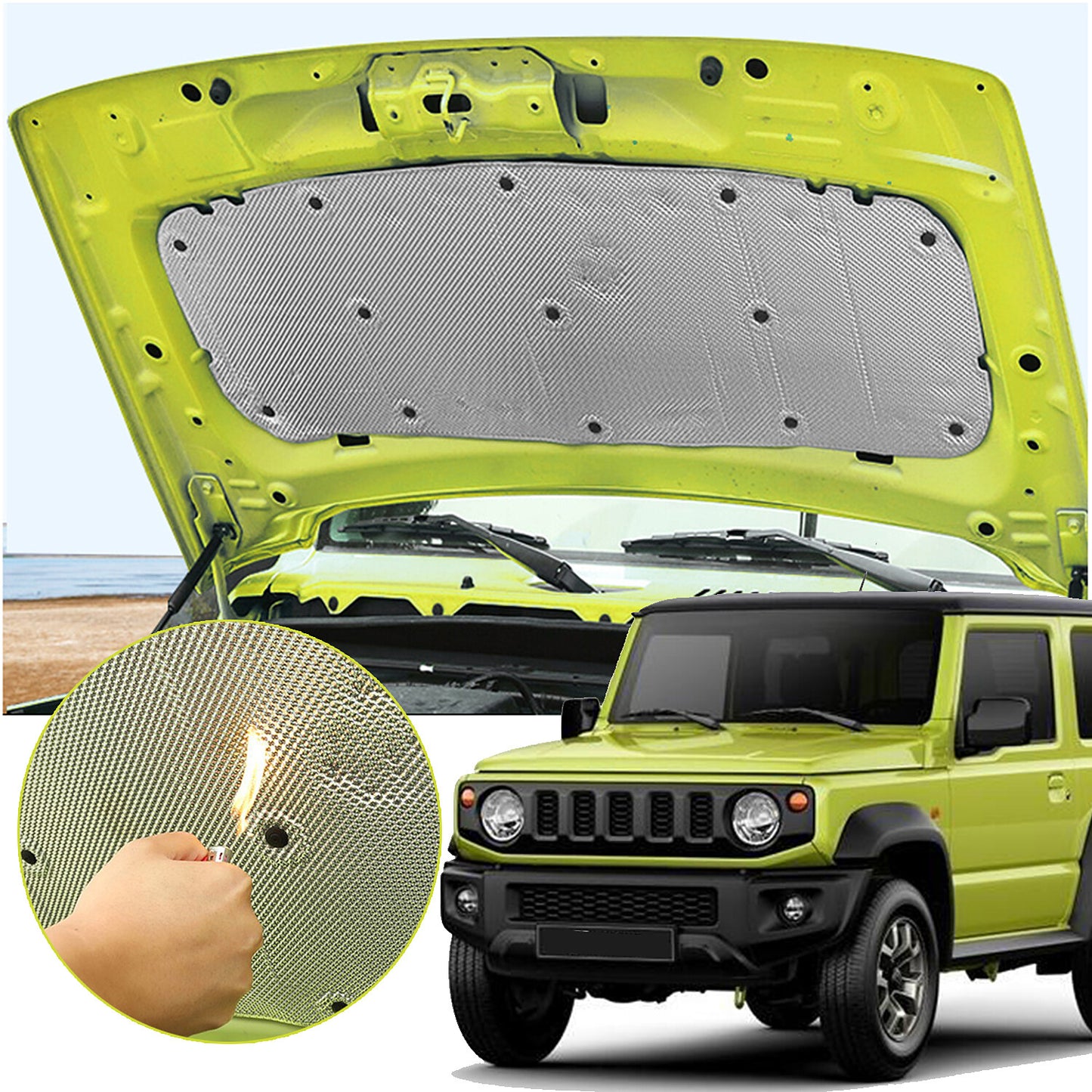 for Suzuki for Jimny JB64 JB74 2019-2022 Front Engine Hood Sound Insulation Cotton