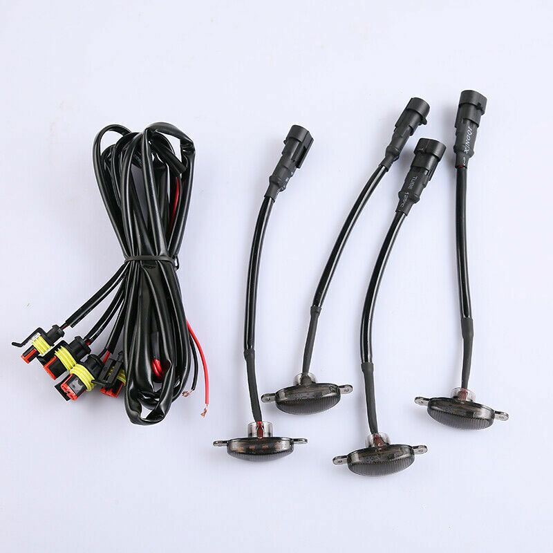for Nissan Titan XD 2016-2024 Front Grille smoke LED Light Style DRL Lamp