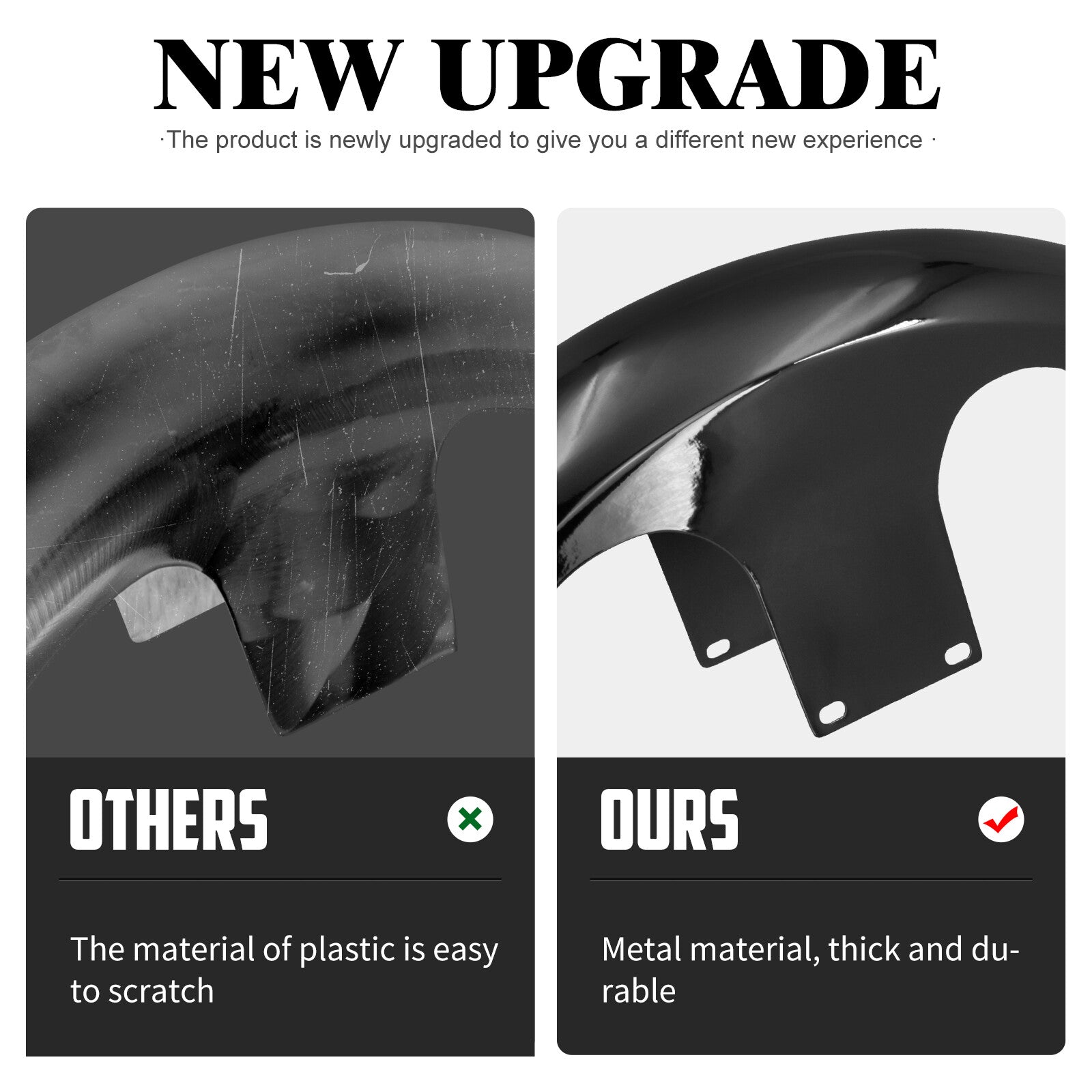 Gloss Black 120/19Wrap Front Fender for Harley Touring Road Electra Glide 96-23