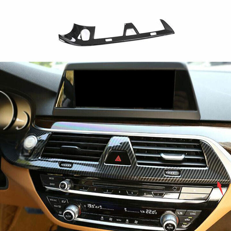 for BMW 5 Series 2018-2023 ABS Carbon Fiber Middle Console Air Outlet Vent Trim