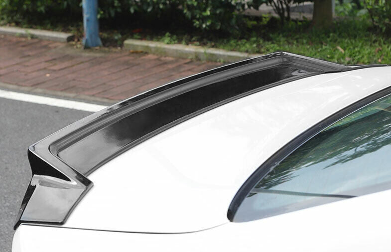 Boot Spoiler Fit for Volkswagen for Jetta Mk7 2019-2023 ABS Black Wing Flap Car Rear