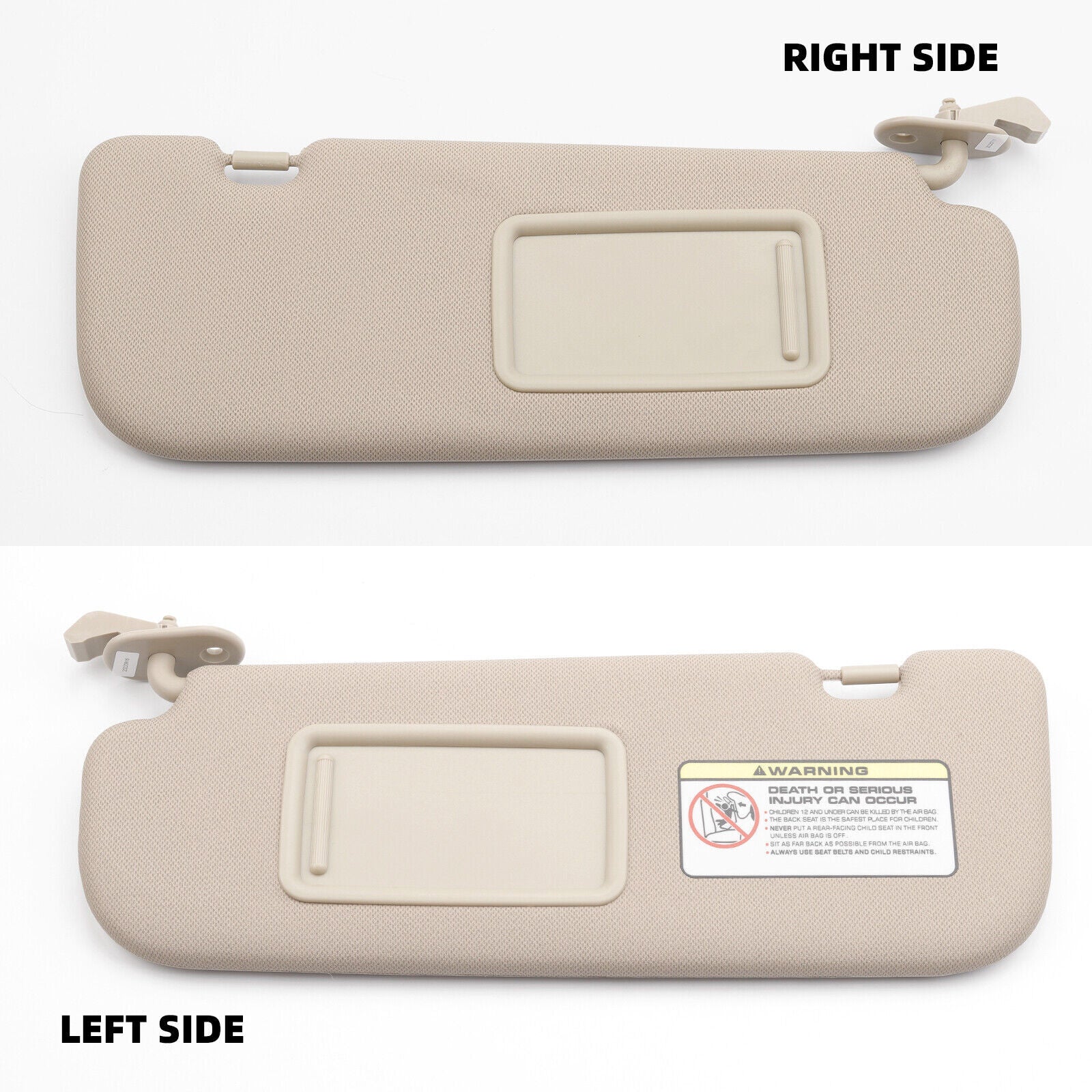 2PCS Beige LEFT RIGHT Sun Visor Fit for Hyundai for Elantra 2015 L 1.8L 852103X000TX