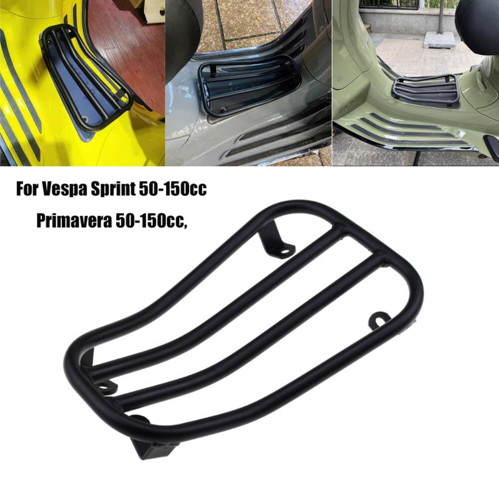 Black Floor Board Rack Carrier Matt For Vespa Primavera Sprint 50 125 150 ie 3V