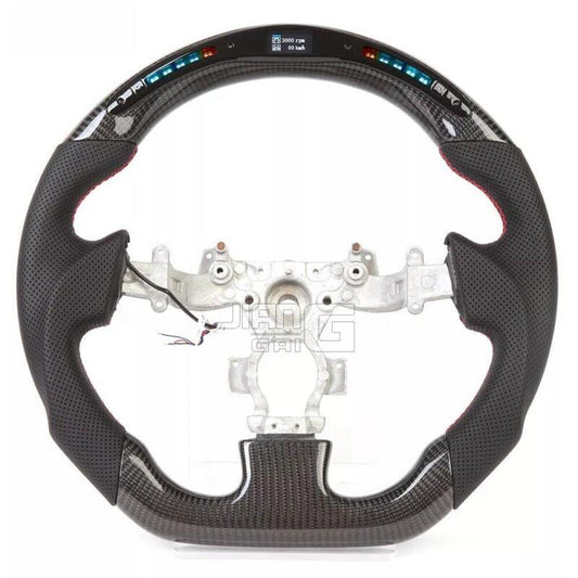 Real LED Carbon Fiber Perforated Steering Wheel Fit for Nissan GTR R35 2007-2016