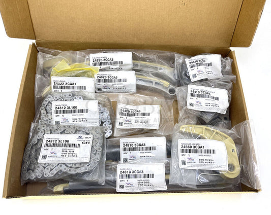 12-piece timing chain kit for Hyundai , for Kia Santa Fe, Sorento, Azera for Genesis 3.3L, 3.8L