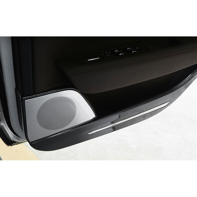 for Volvo S90 2017-2022 Carbon Fiber ABS Inner Door Anti-Kick Panel Cover Trim