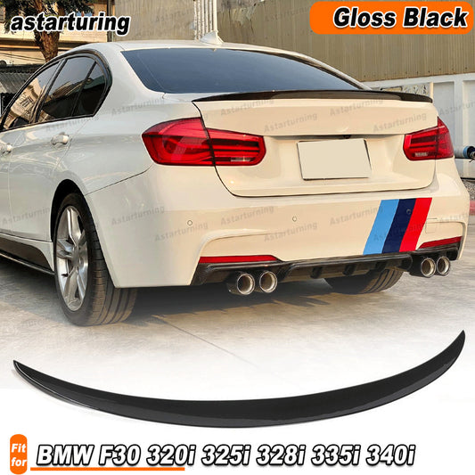 for BMW 3 Series F30 320i F80 M3 2013-18 Gloss Black Rear Trunk Spoiler Wing Lip