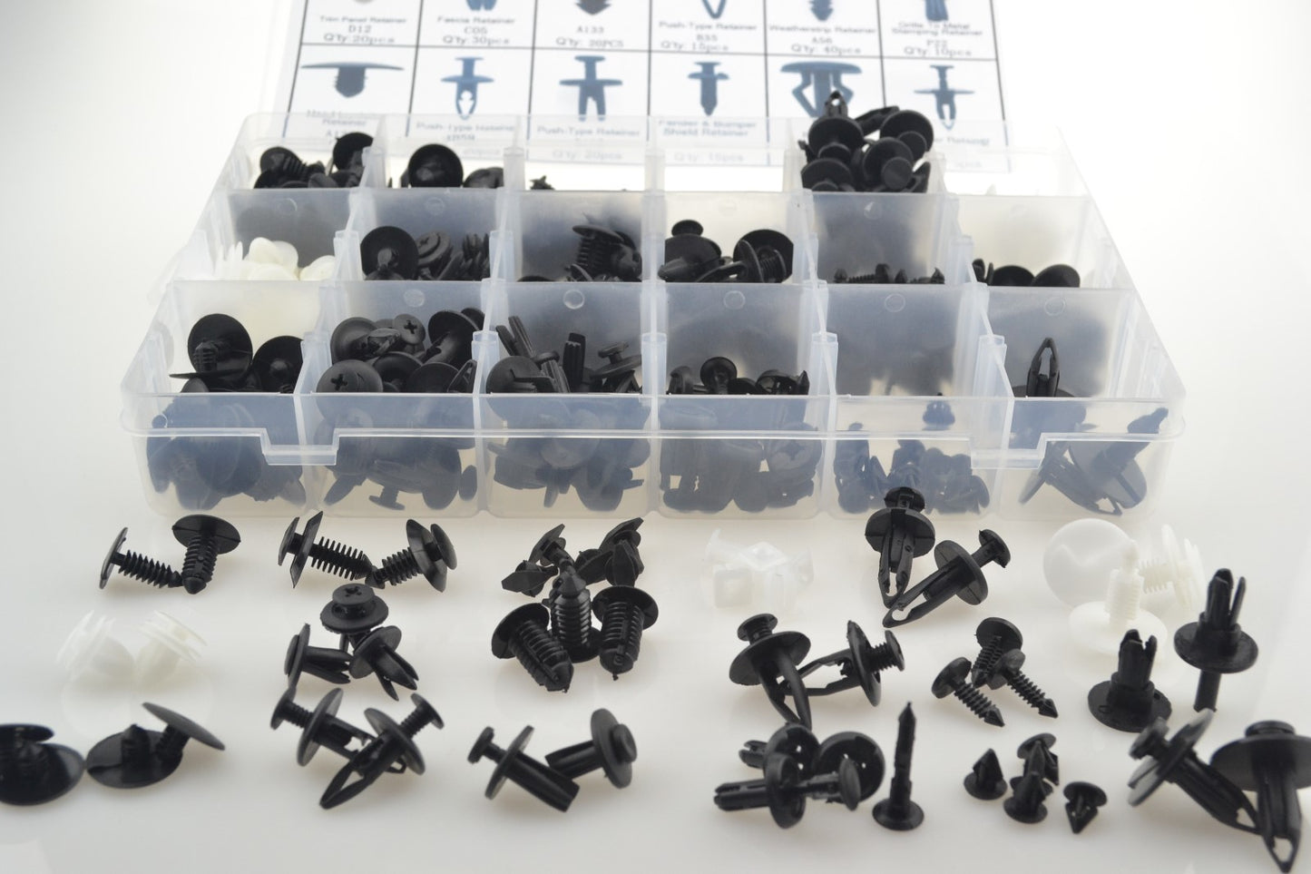 415x Push Pin Rivet Bumper Trim Door Panel Clip Assortment for Ford
