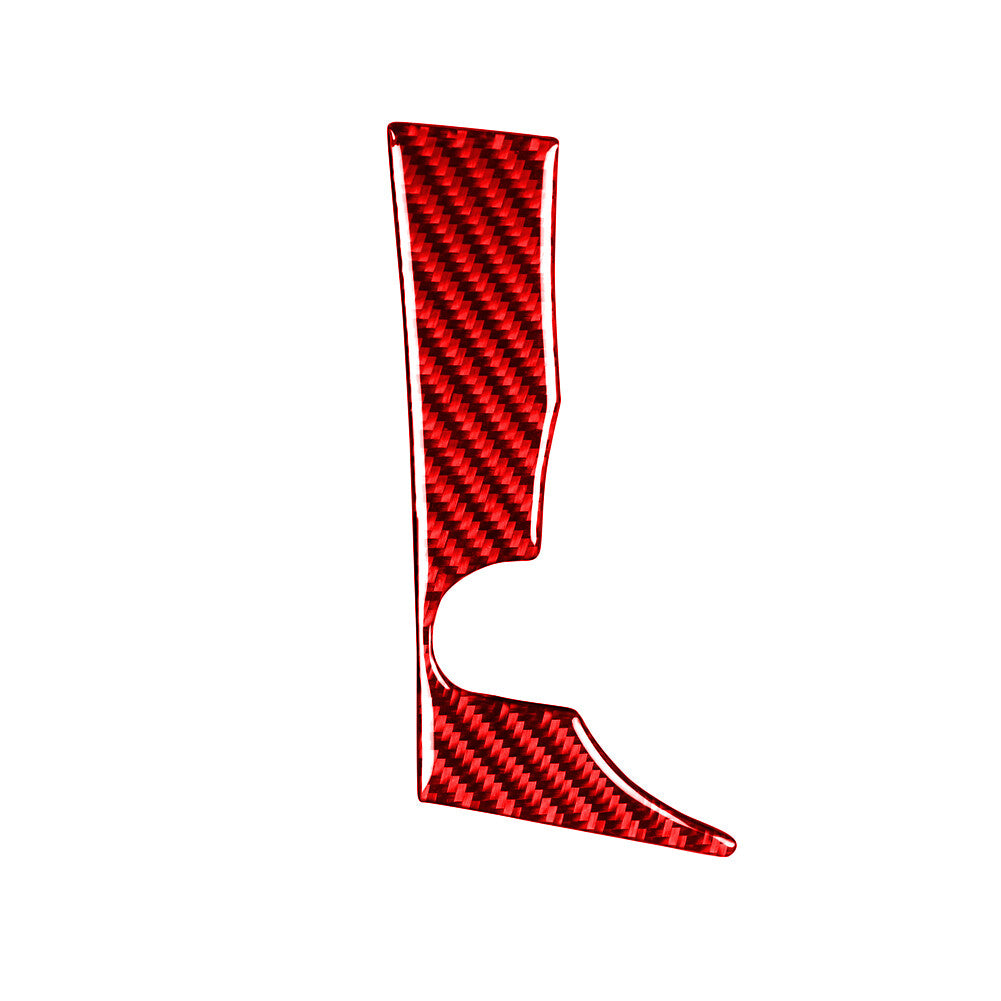 Red carbon fiber internal information button protective cover suitable for Mitsubishi Lancer 2008 - 2015