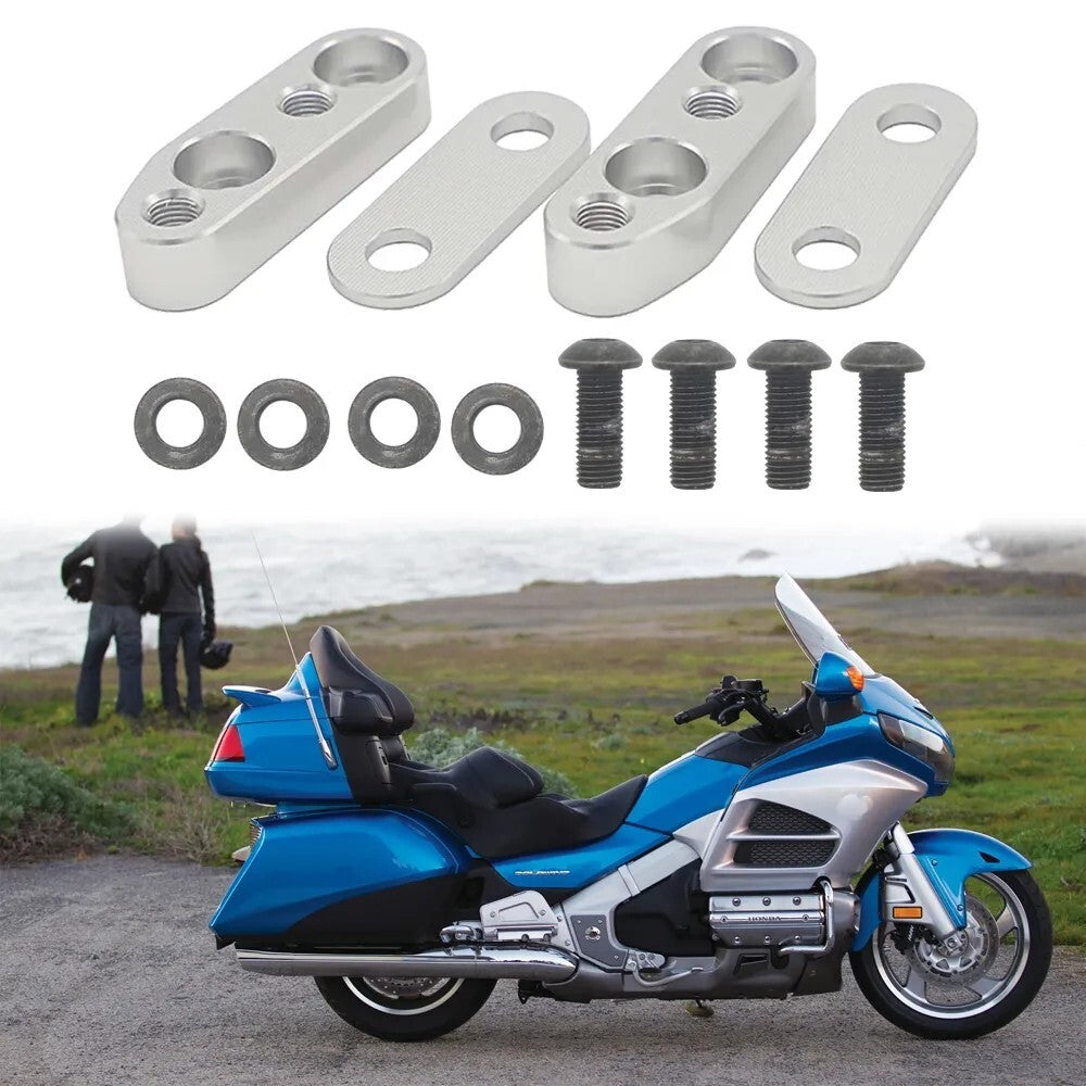 for Honda Goldwing GL1800 Handlebar Bar Mount Clamps Risers Adapter CNC Chrome