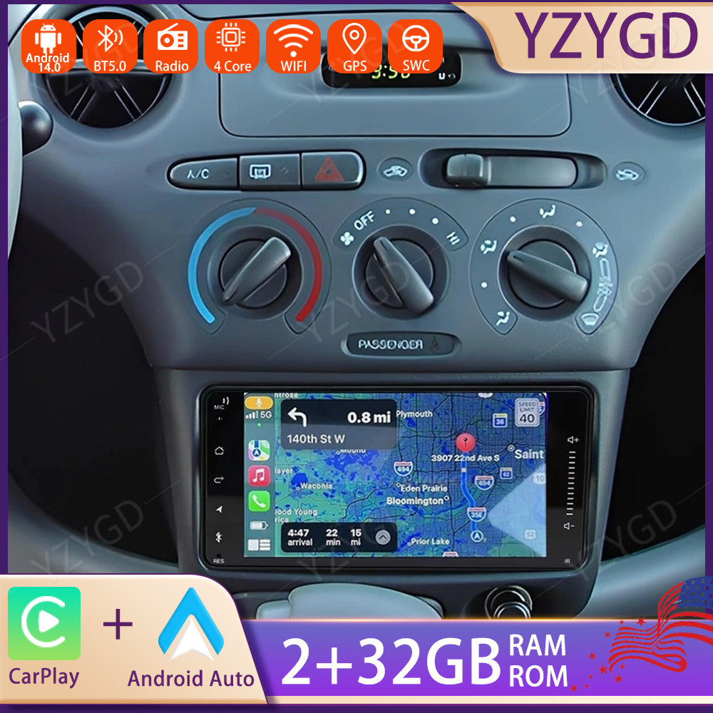 Android 14 for Toyota Echo 2000 -2005 Carplay Car Stereo Radio GPS Navi WIFI BT