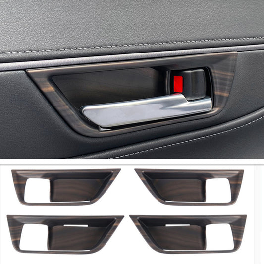 For 2021-2023 for Toyota Venza Matte Wood Grain Interior Door Handle Bowl Cover Trim