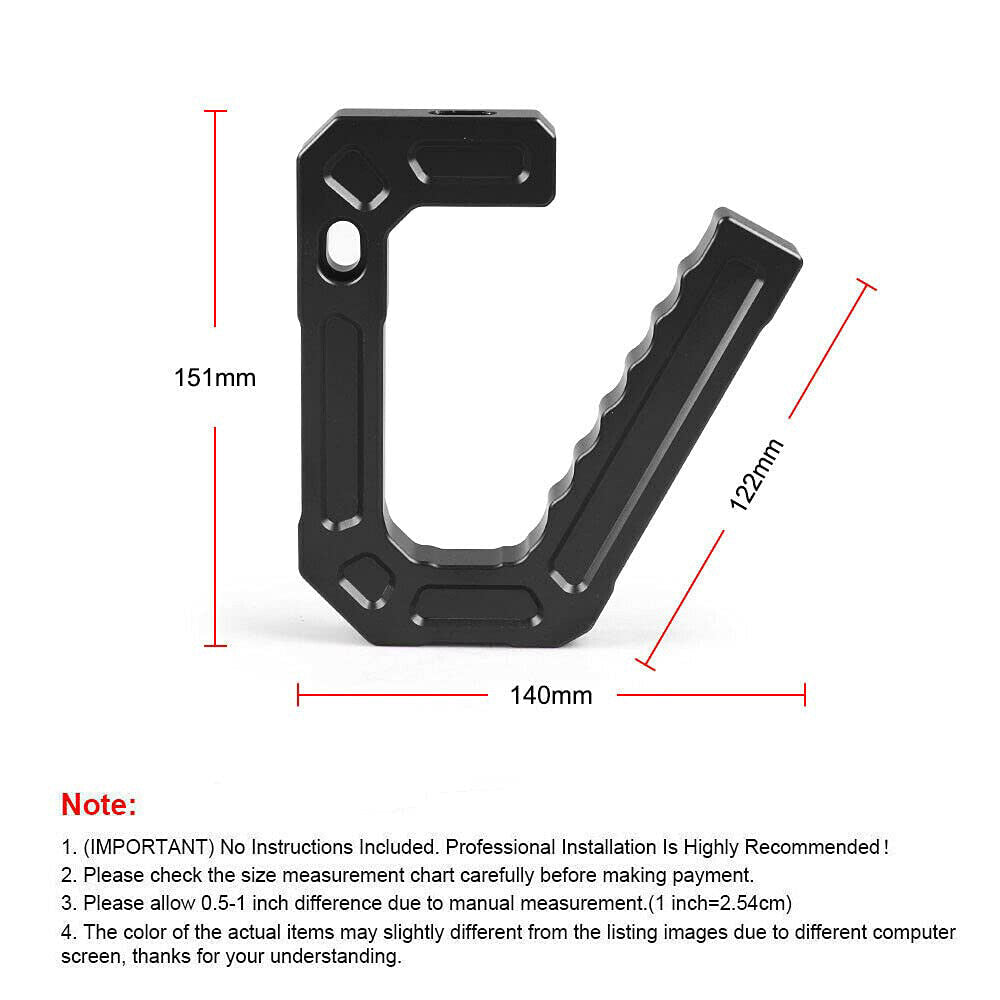 Black Aluminum Front + Rear Grab Handles Grip Bar for Jeep for Wrangler JK 2007-2018