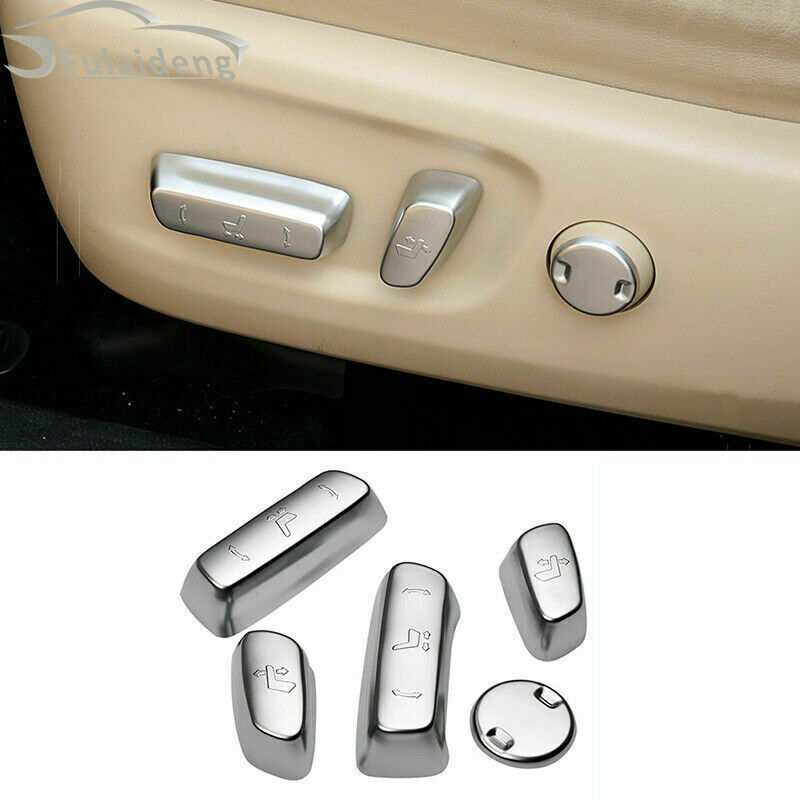 for Toyota Highlander 2014-19 Silver Inner for Seat Adjust Handle Button Cover Trim