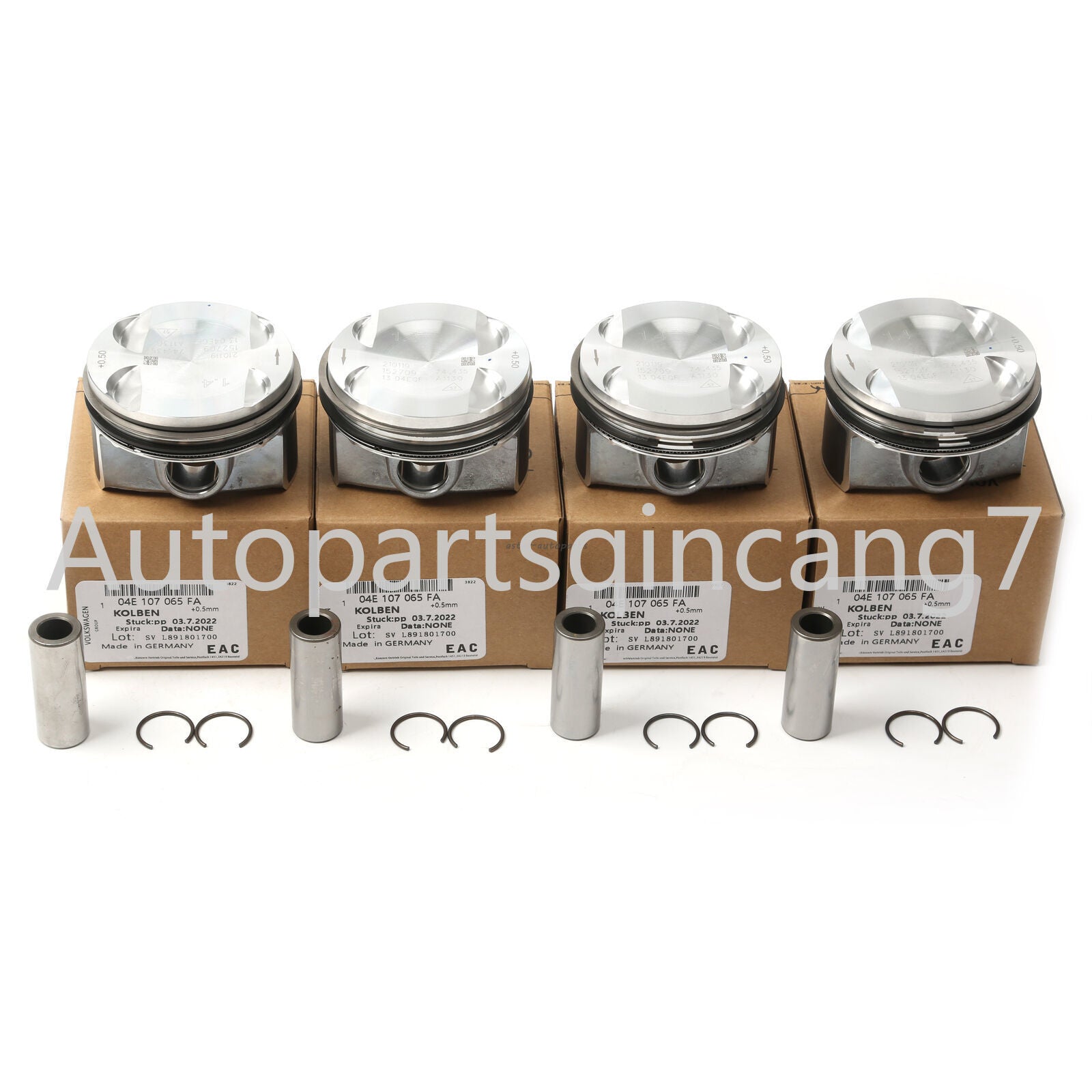 Pistons  Rings Fit for VW for Golf for Jetta for Tiguan for AUDI A3 A4 1.4TSI EA211 04E107065HM