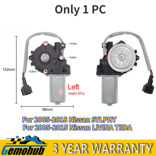 1PC Rear Left Electric Window Lifter Regulator Motor For 2005-2018 for Nissan SYLPHY