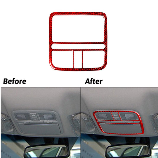 Red Carbon Fiber Overhead Console Frame Cover Trim for Hyundai Azera 2006-2011