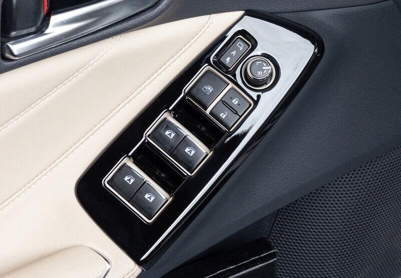 Gloss Black Window Lock Lift Panel Trim Frame 4pcs for Toyota for Avalon 2019-2021