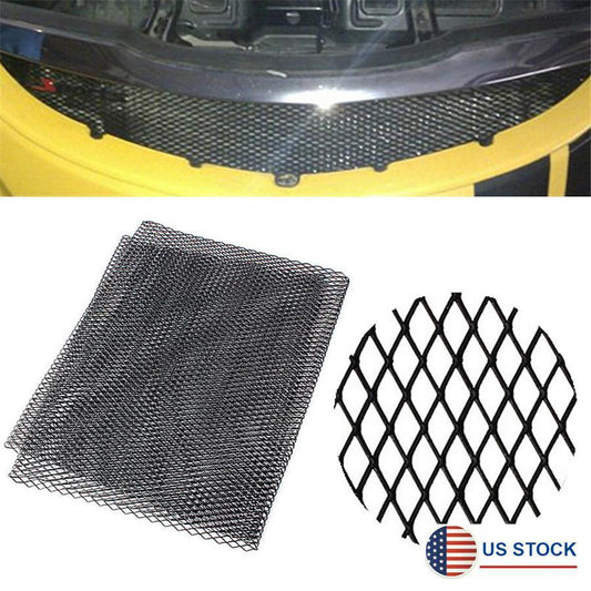 Black Aluminum Mesh Grill Cover Car Bumper Fender Hood Vent Grille Net 100¡Á33cm