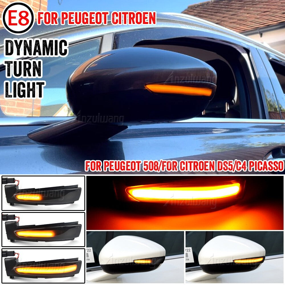 Dynamic Turn Signal Light for Peugeot 508 for Citroen DS5 C4 Picasso C4 Grand Picass